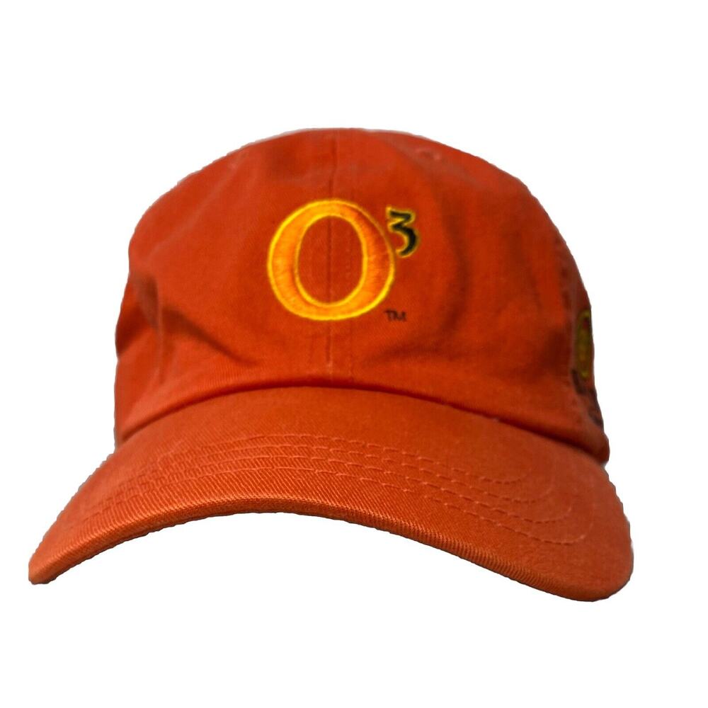 Bacardi Silver O3 Adjustable Adult Ball Cap Y2K Orange Cotton VTG